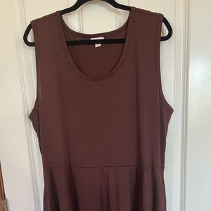 LuLaRoe Sleeveless Midi Dress in Deep Brown